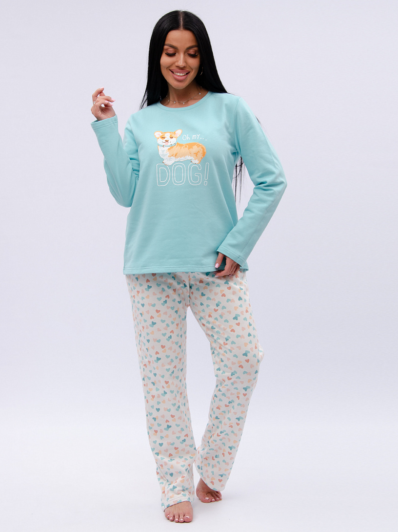 Пижама, домашний костюм ДК-140-голубая